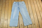 Vintage 1990s Jeanology Baggy Denim Jeans Size 34 x 31 Made In USA