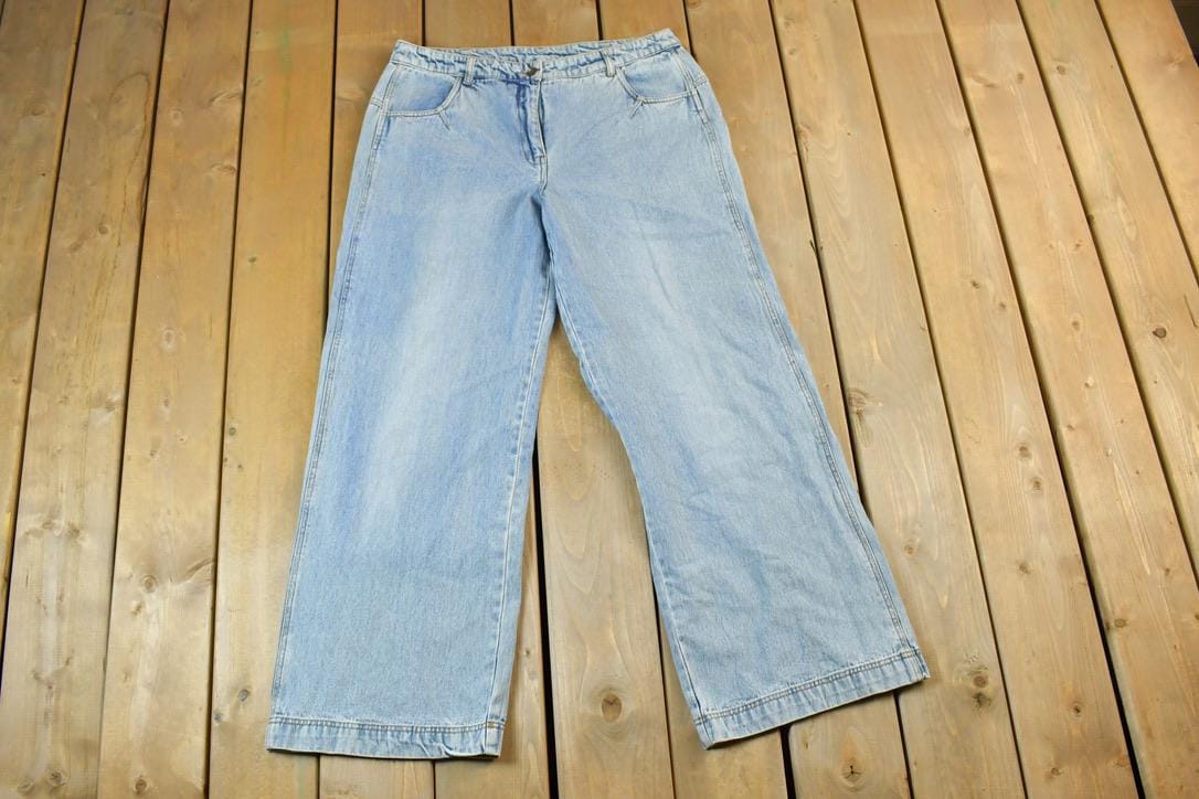 Vintage 1990s Jeanology Baggy Denim Jeans Size 34 x 31 Made In USA