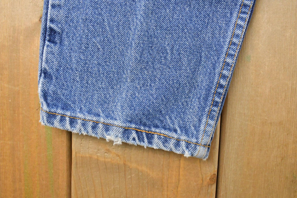Vintage 1990s Levi's 551 Relaxed Tapered Fit Denim Jeans Women's 33 x 30 / Distressed Jeans / Made in USA