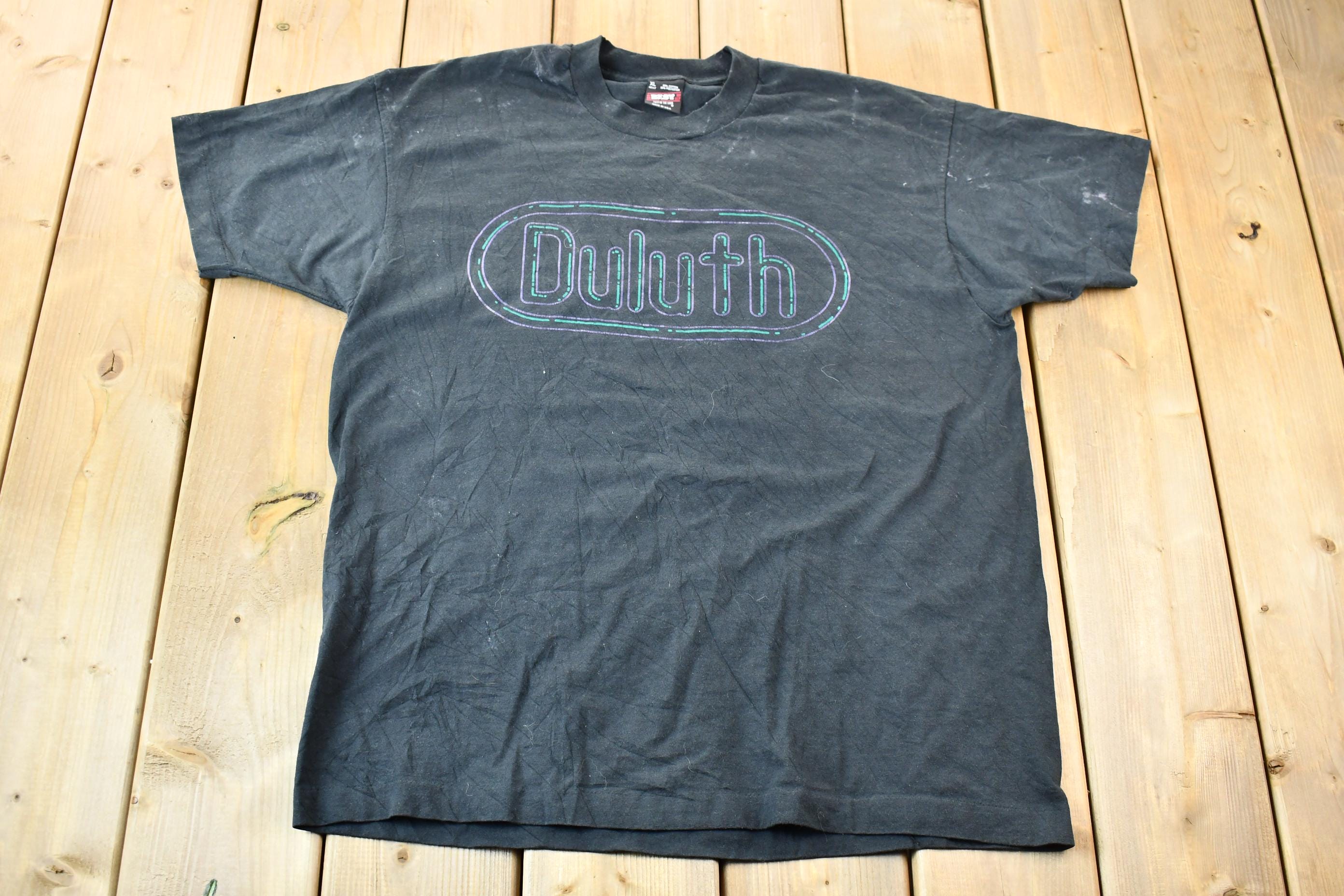 Vintage Early 1990s Duluth Minnesota Souvenir Single-Stitch Graphic Travel T-Shirt