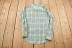 Vintage 1980s Women's Pearl Snap Permanent Press Plaid Button Up Flannel Shirt Made In Japan