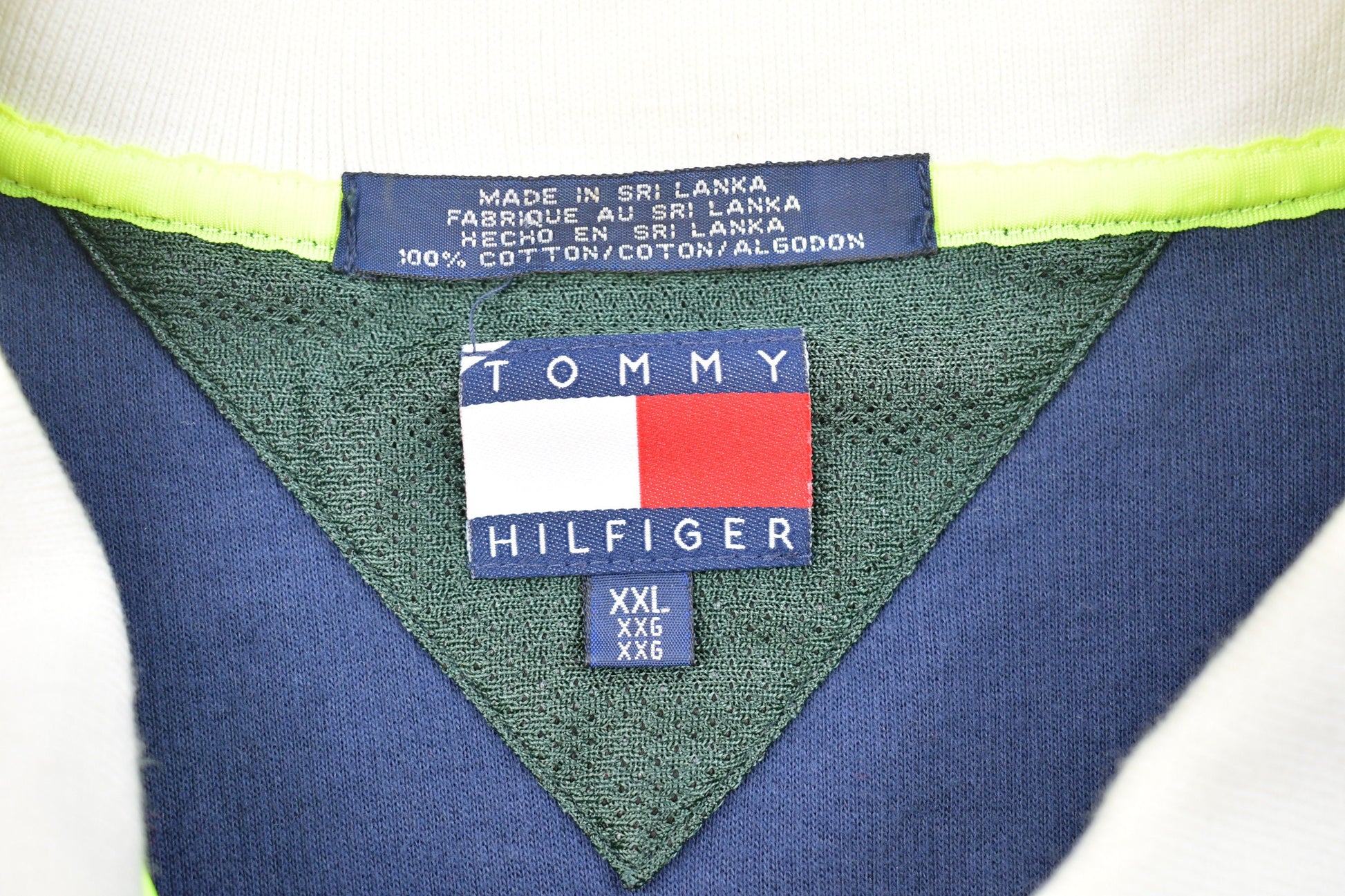 Vintage 1990s Tommy Hilfiger Quarter Zip Tennis Shirt