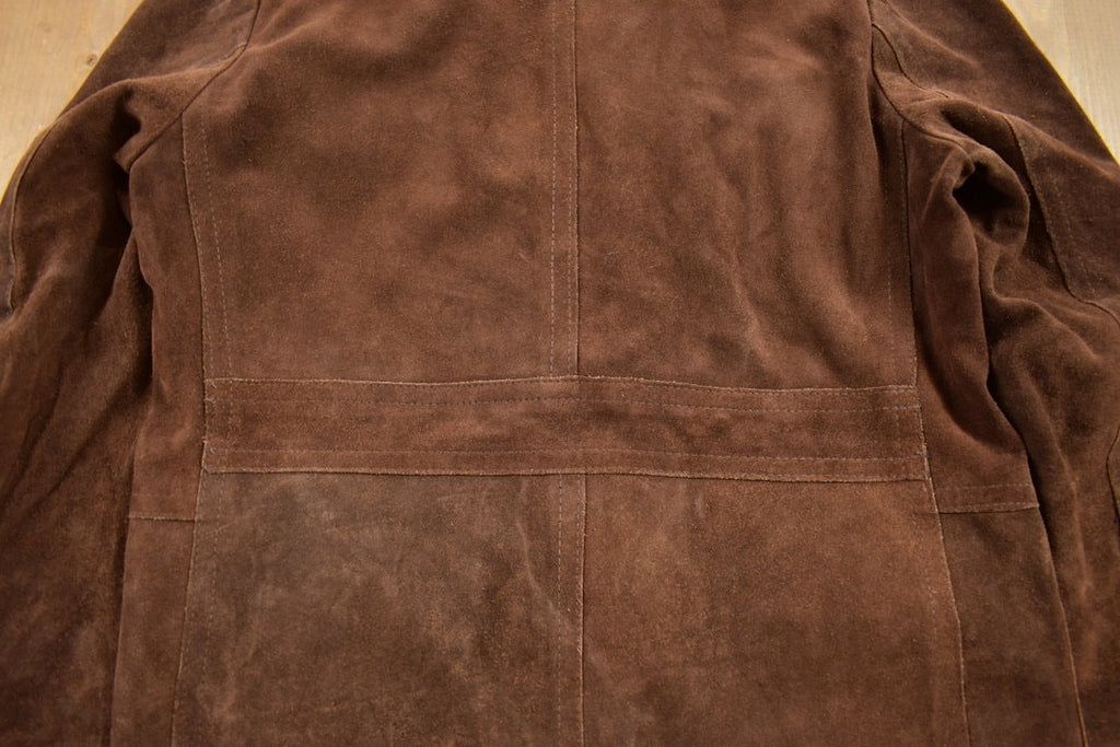 Vintage 1980s The Leader Suede Leather Jacket / Fall Outerwear / Leather Coat / Vintage Suede / Made In Canada / Suede Jacket