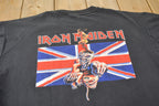 Vintage 1990s Iron Maiden All Over Print Band Tee