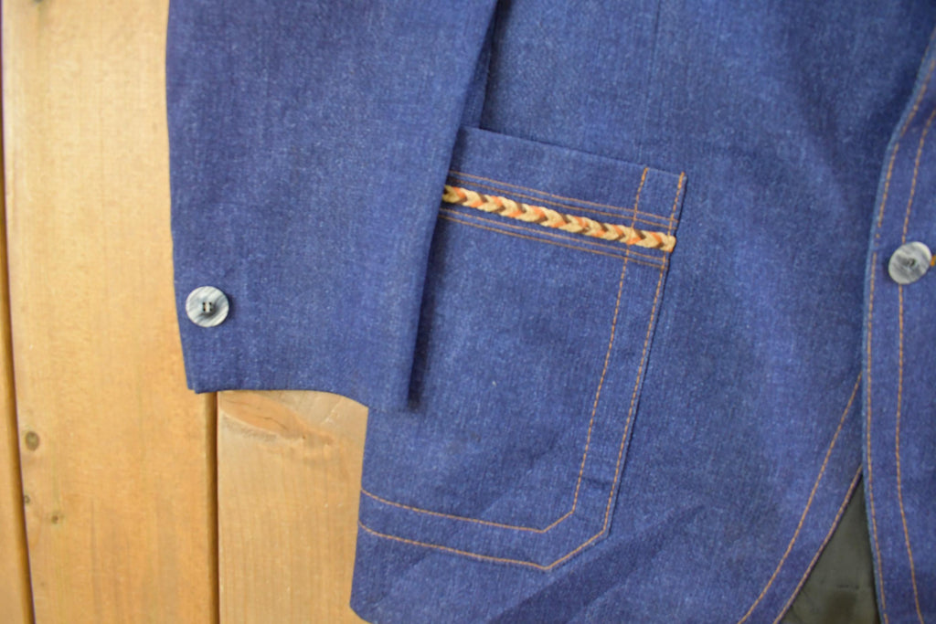 Vintage 1970s Monte Factor Jerry Rothschild Denim Blazer Jacket Men's Medium