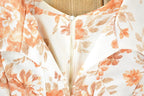 Vintage 1960s Floral Print Button Up Shirt Women's M