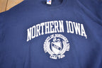 Vintage 1990s University of Northern Iowa Crewneck Sweatshirt  Cedar Falls  Russell Athletics  Made in USA