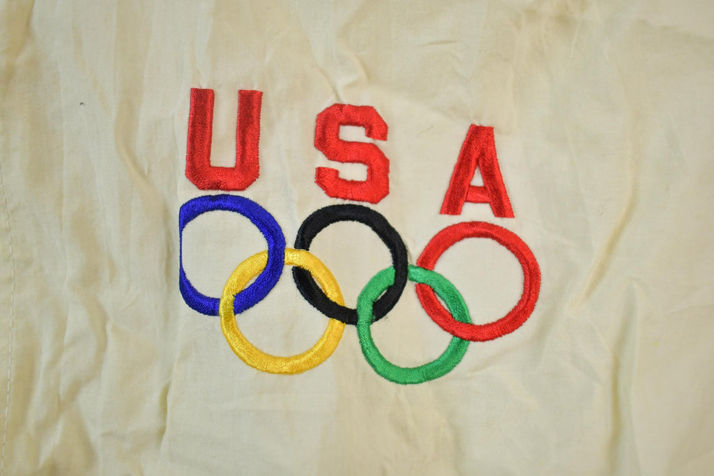 Vintage 1990s Starter USA Olympic Volleyball American Flag Windbreaker Jacket