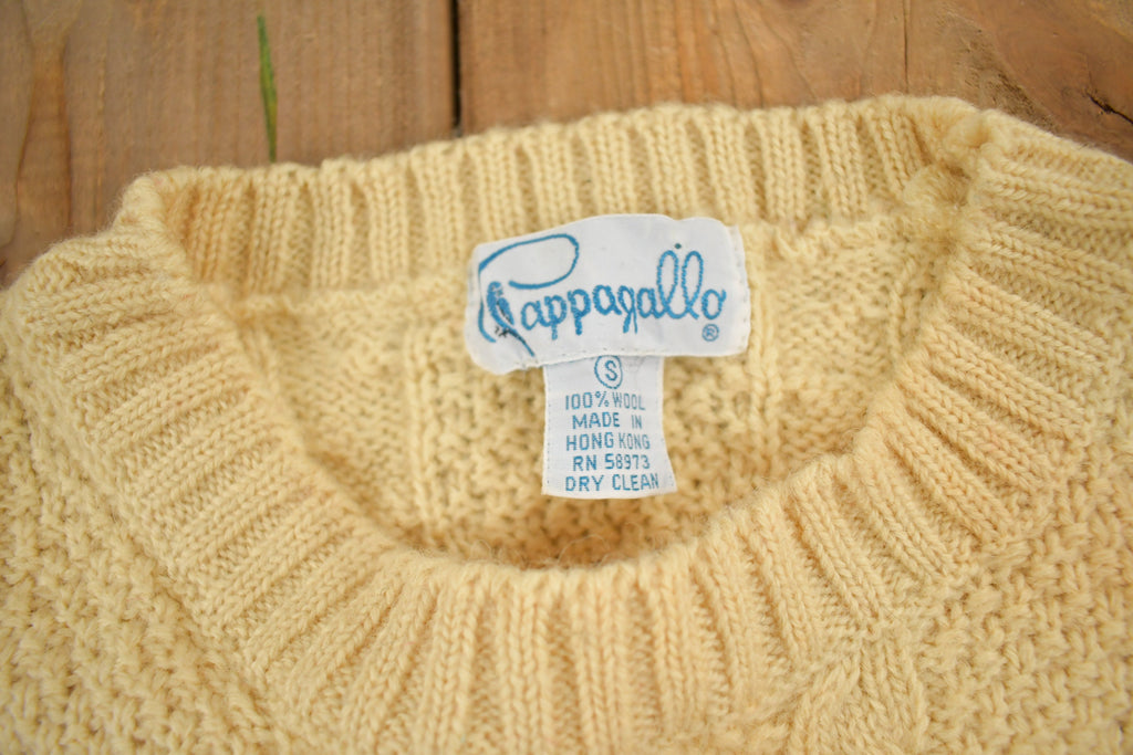 Vintage 1990s 3D Cable Knit Sweater