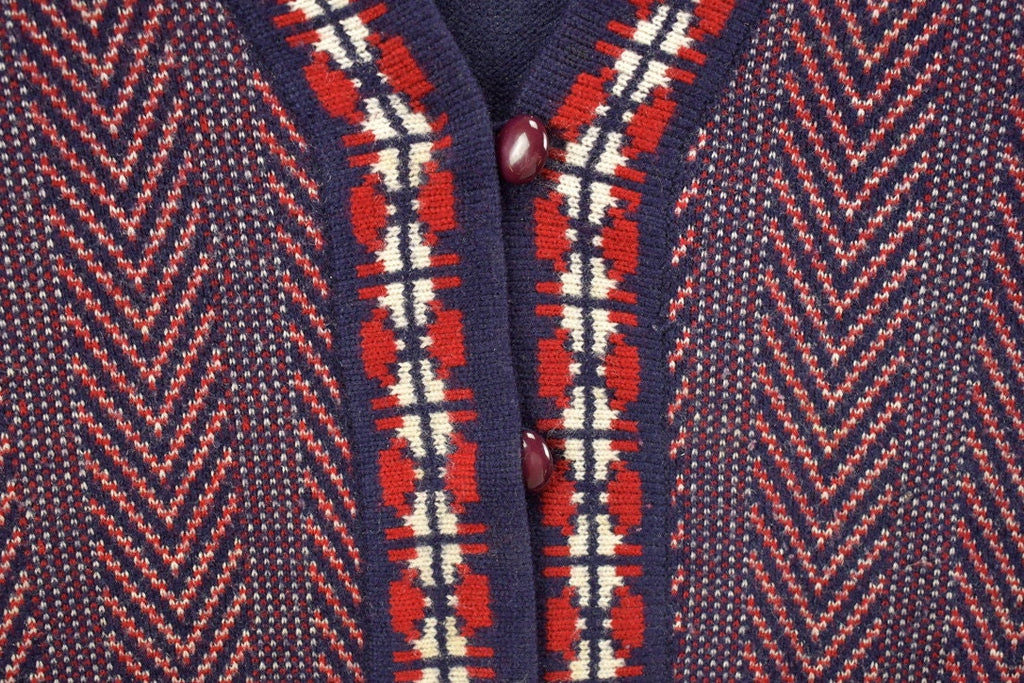 Vintage 1980s Cardigan Button Up Sweater