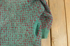 Vintage 1980s Floral Wool Mohair Knit Cardigan Sweater Women's XL