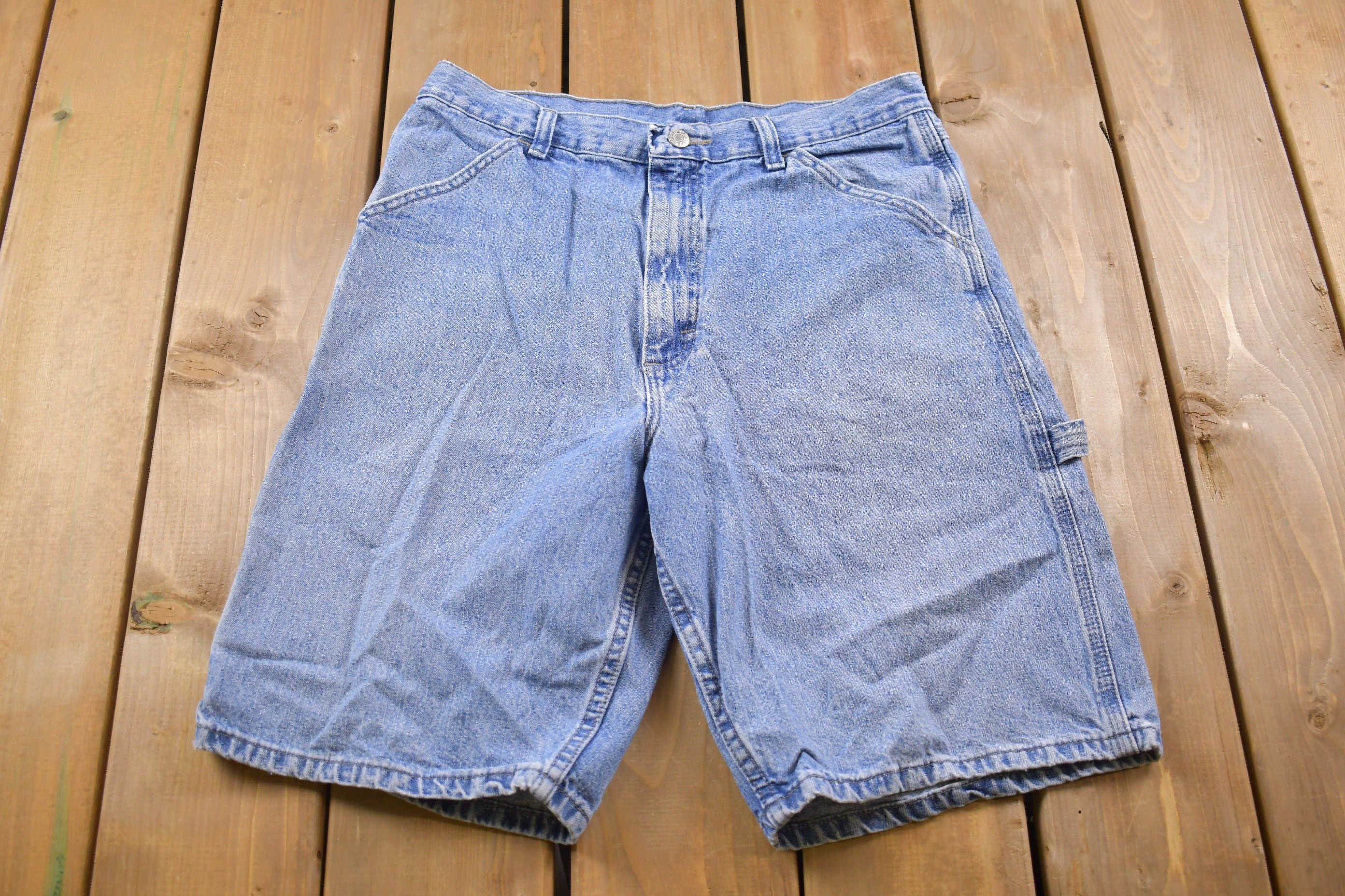 Vintage 1990s WRG Carpenter Jean Shorts 32 x 9 Made in USA