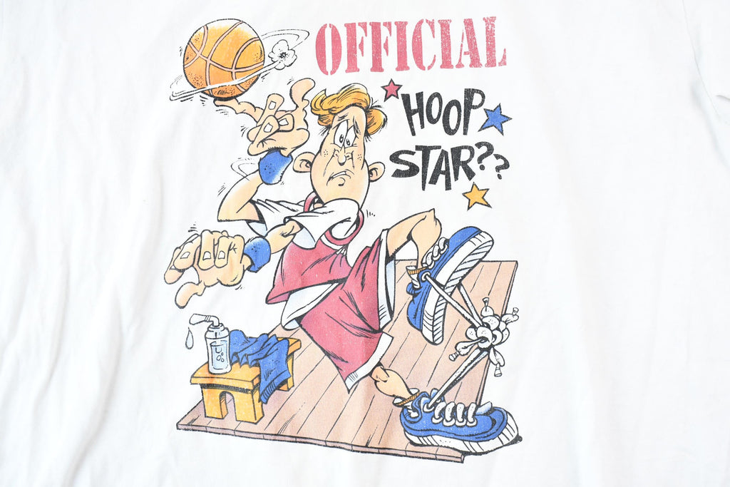 Vintage 1990s Humeur Design Official Hoop Star Basketball Long Sleeve Graphic T-Shirt