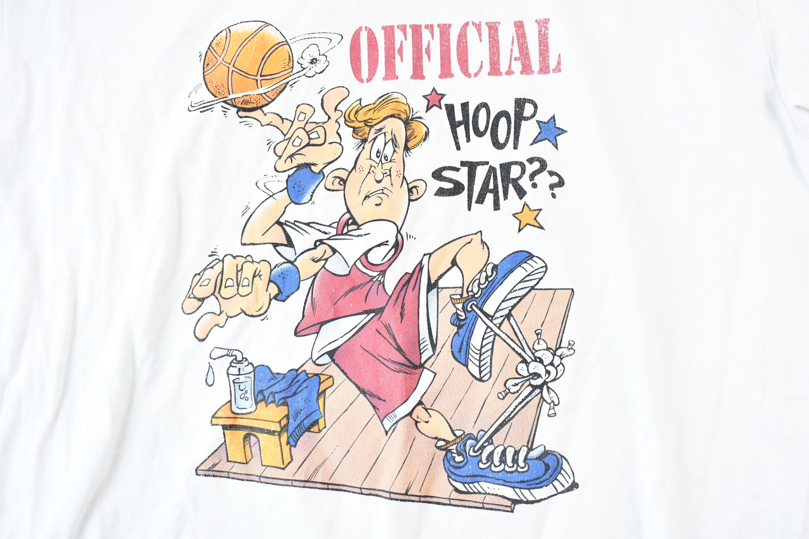 Vintage 1990s Humeur Design Official Hoop Star Basketball Long Sleeve Graphic T-Shirt