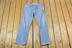 Vintage 1990s Lee Carpenter Denim Jeans Size 32 x 30 / Vintage Denim / Vintage Levis / Made In USA / Retro Jeans