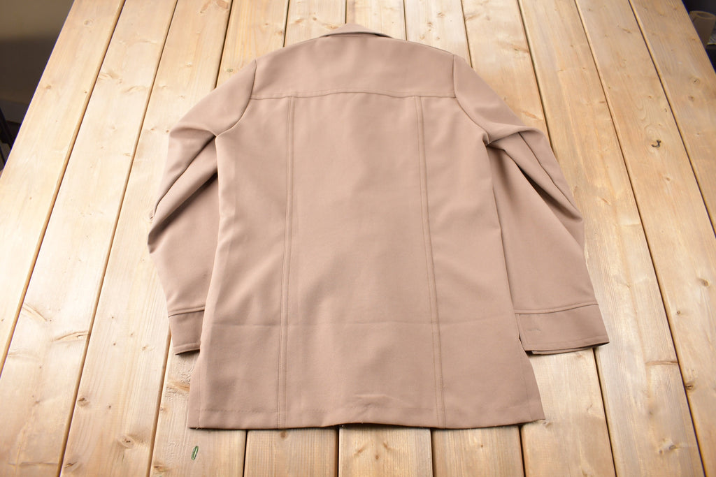 Vintage 1970s Levi's Panatela Tops Beige Western Style Button Up Shirt Made in USA Size L