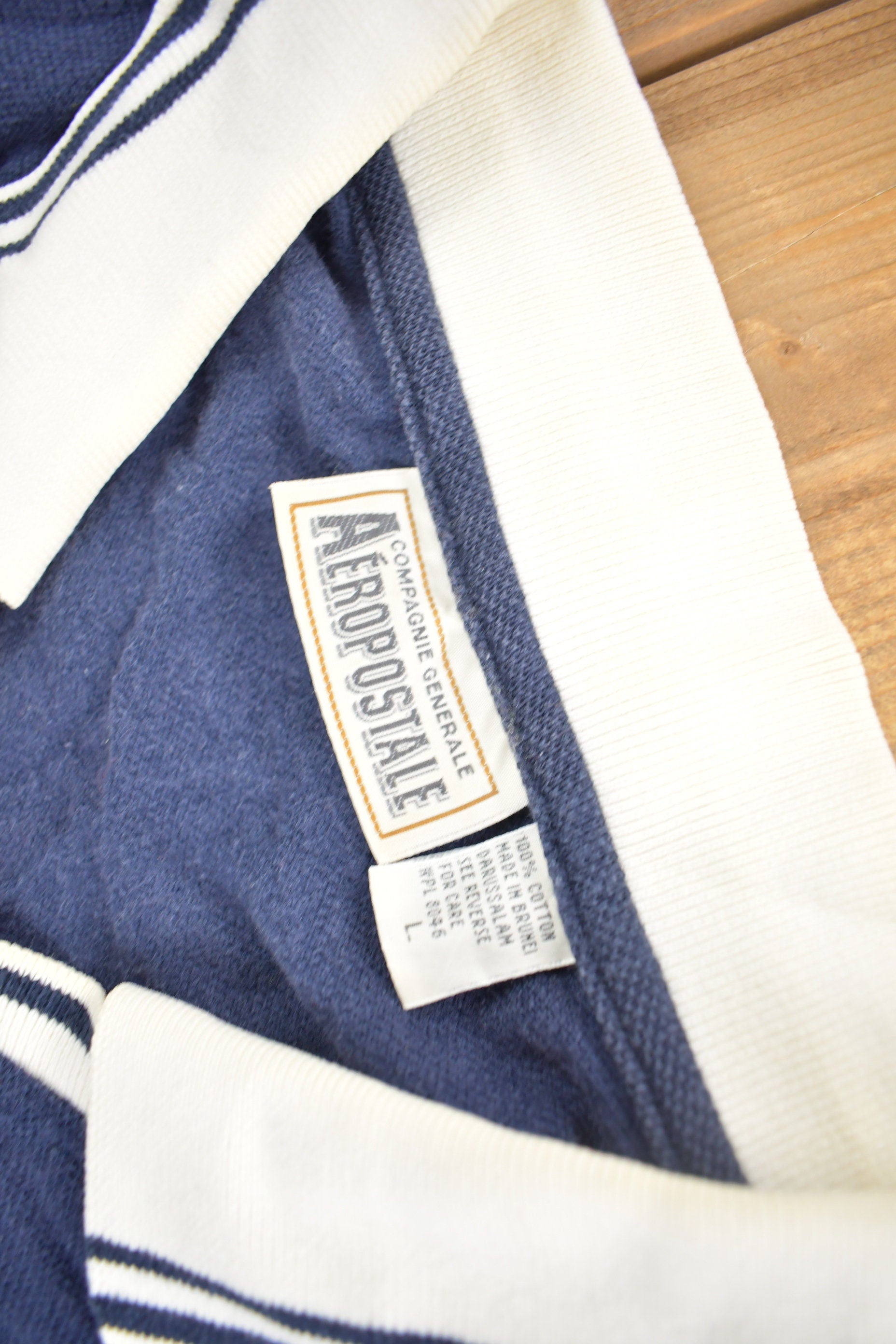 Vintage 1990s Aeropostale Blank Collared Sweater