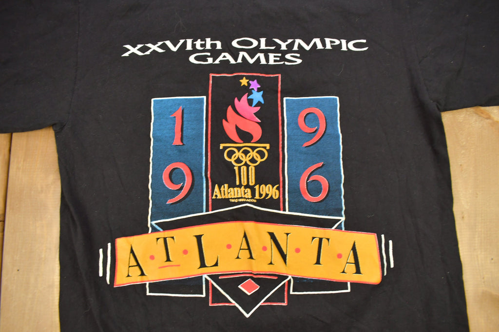 Vintage 1996 Atlanta Olympic Games Graphic T Shirt Made In USA Size Large