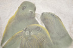 Vintage 1990s Cute Seal Mystic Marinelife Aquarium Souvenir Crewneck Sweatshirt Men's L