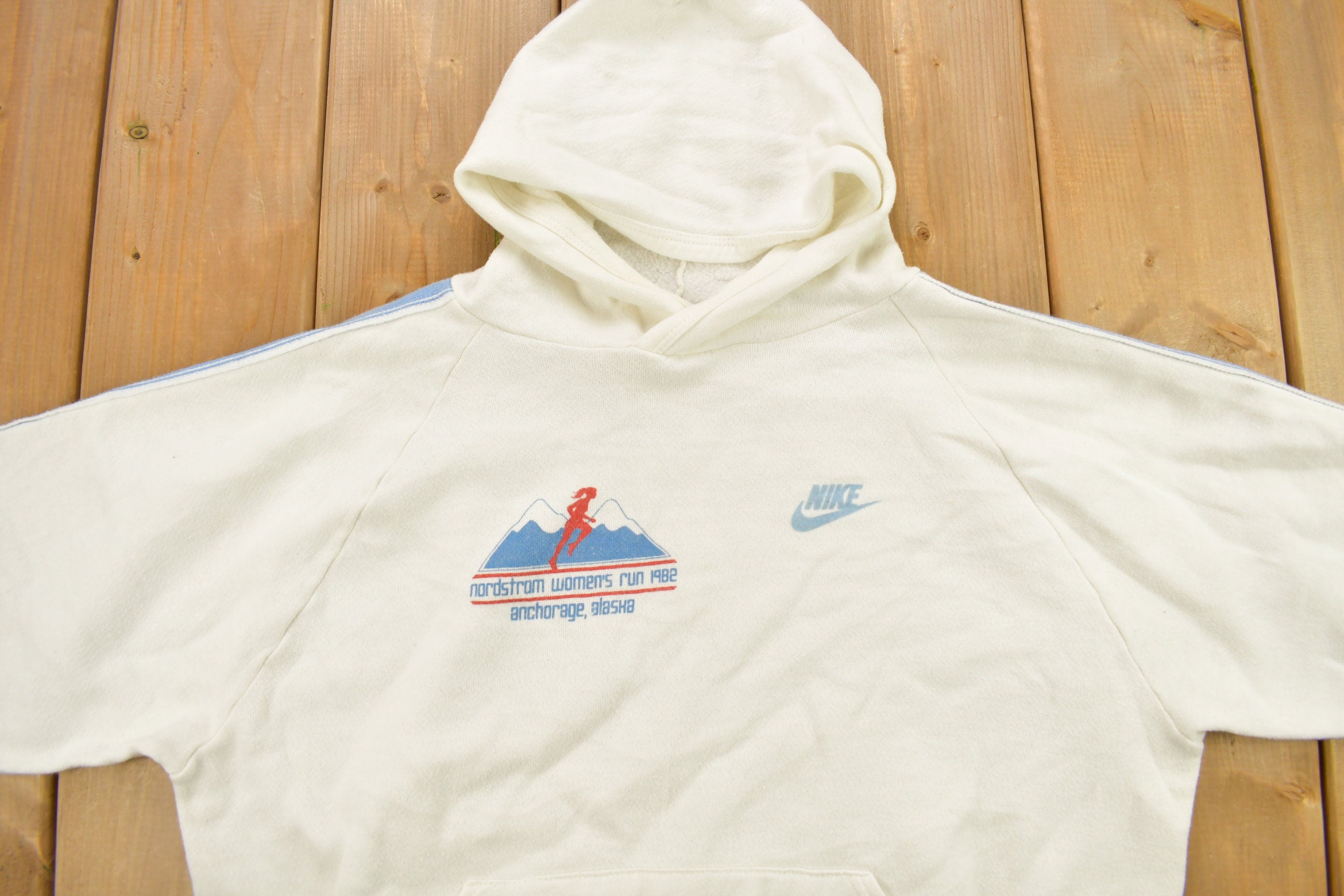 Vintage 1982 Nike Norstrom Women's Run Raglan Hoodie
