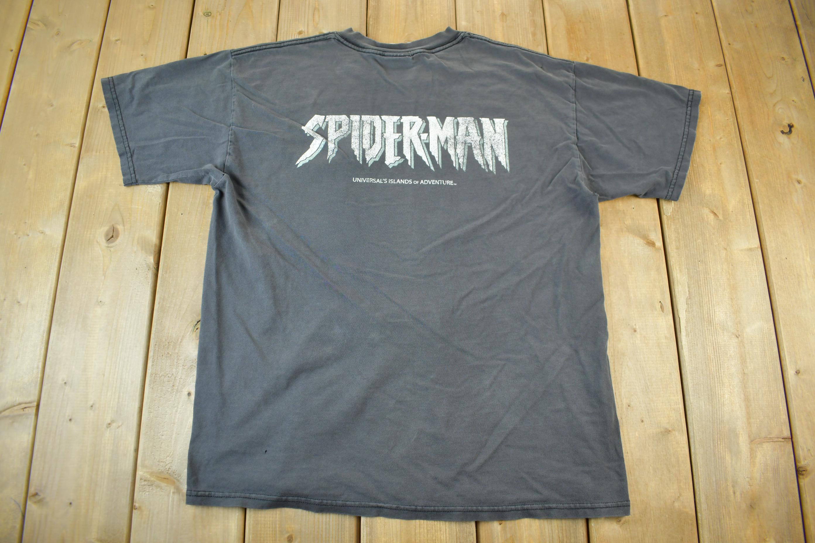 Vintage 2000s Universal Island of Adventure Spider-Man Promo T-Shirt Men's Large