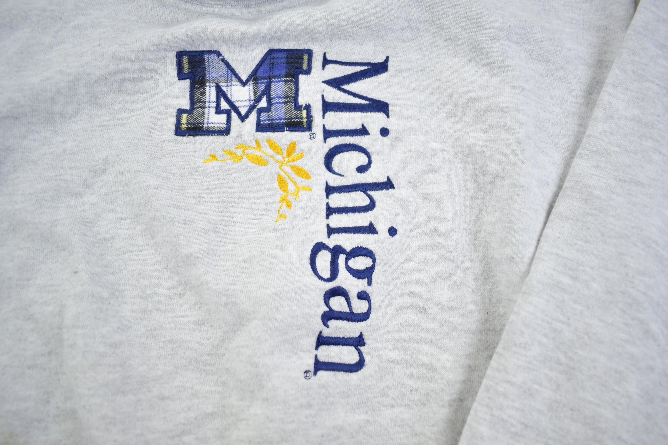 Vintage 1990s University Of Michigan Crewneck Made In USA - Large