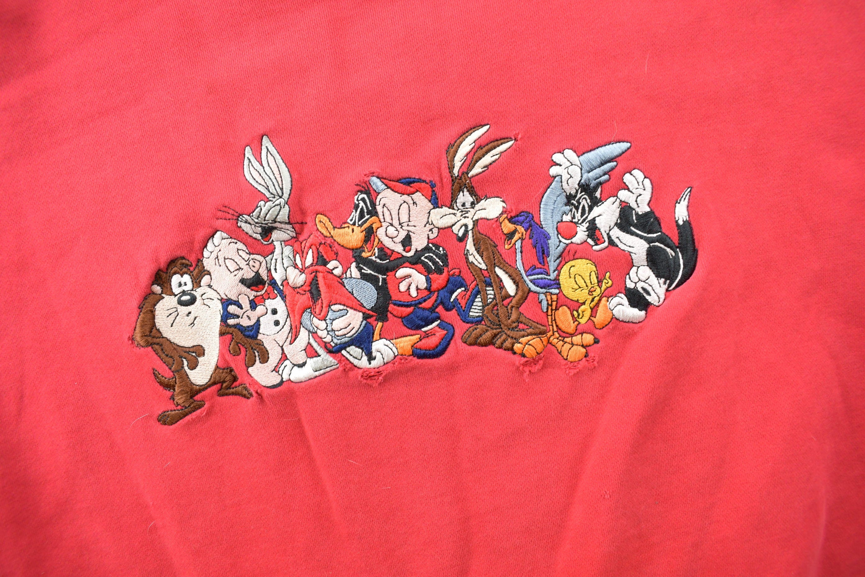 Vintage 1995 Looney Tunes Embroidered Crewneck Sweatshirt