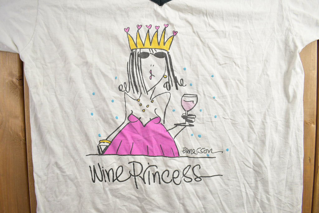 Vintage 1990s Wine Princess Graphic T Shirt