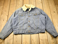 Vintage 1980s Genuine Sears Roebucks Sherpa Lined Jean Jacket / Button Up / Vintage Denim / Vintage Outerwear / Fall Jacket / 1990s Jacket