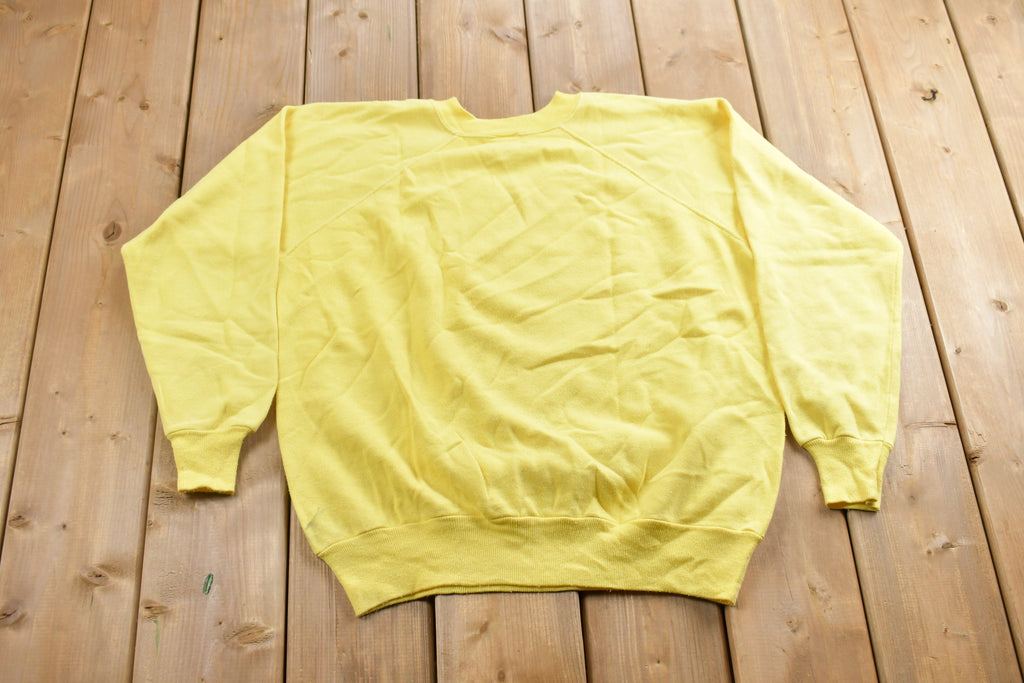 Vintage 1990s Blank Yellow Crewneck Sweatshirt