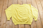 Vintage 1990s Blank Yellow Crewneck Sweatshirt