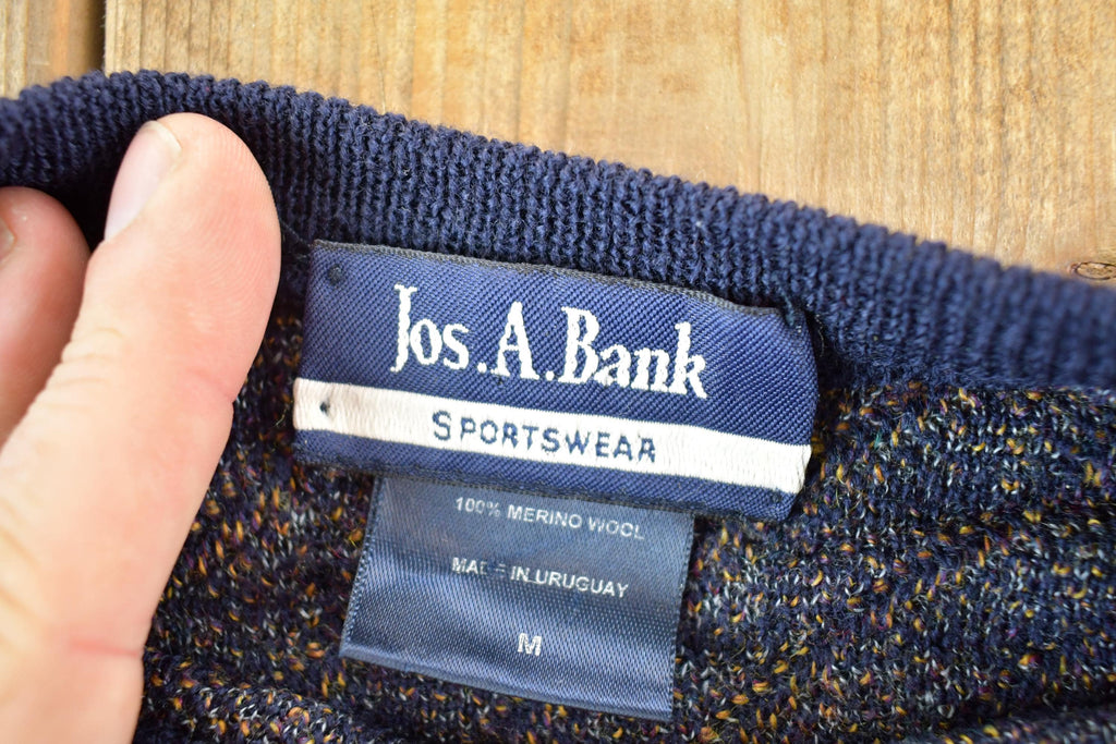 Vintage 1990s Jos A Bank Merino Wool Knit Sweater Mens M