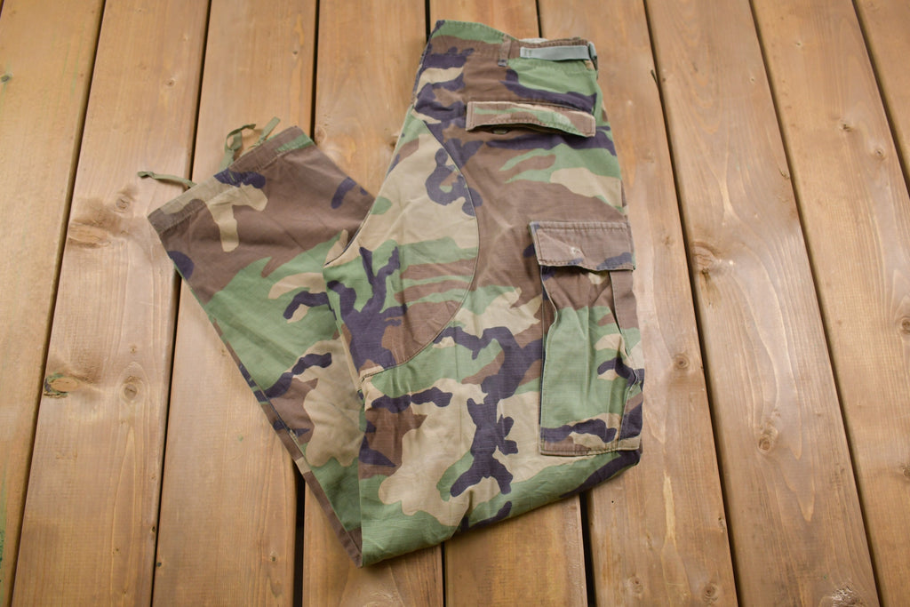 Vintage 2001 Military Woodland Camouflage Cargo Pocket Pants 35 x 31