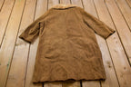 Vintage 1960s Fur Collar Leather Overcoat