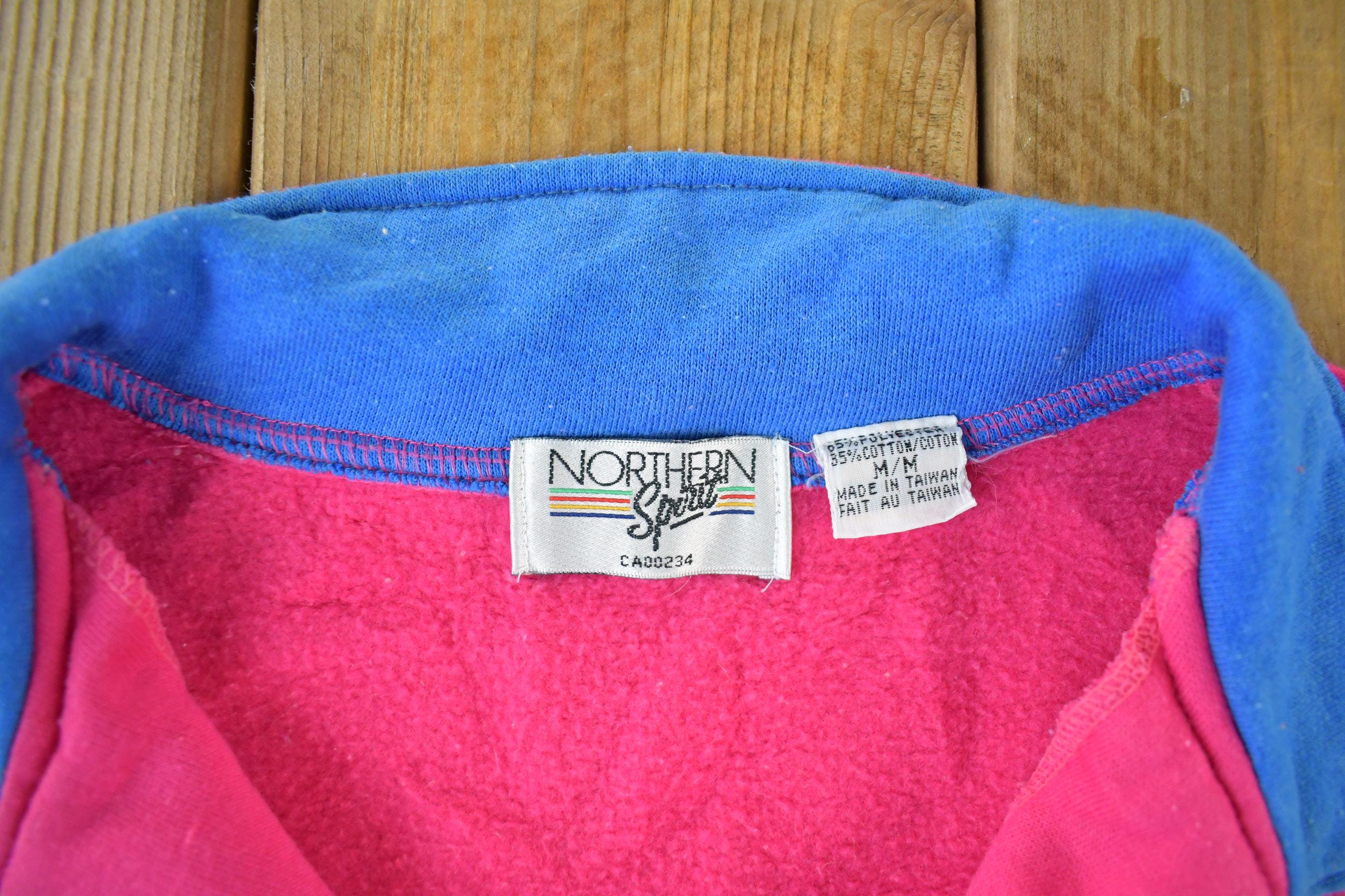 Vintage 1990s Northern Spirit Christmas Quarter Zip Sweatshirt Women's Medium