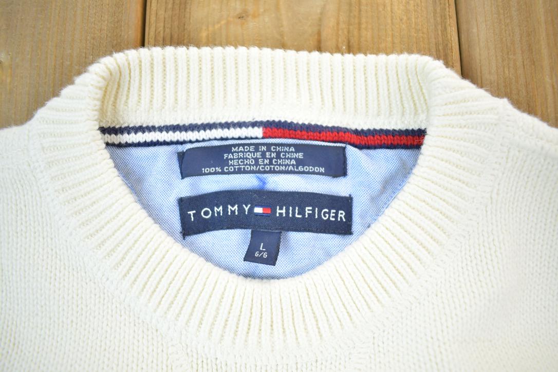 Vintage 1990s Tommy Hilfiger Embroidered Knitted Sweater