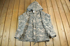 Vintage 1990s Digi Camo Military Rain Jacket Men's Large