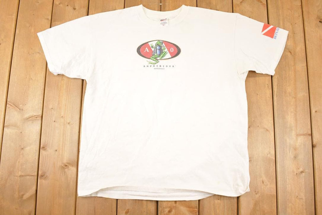 Vintage 1990s AO Amphibious Diving Souvenir Travel T-Shirt Men's L
