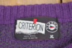 Vintage 1990s Criterion Geometric Knit Crewneck Sweater