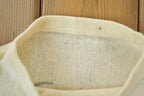 Vintage 1990s Cream Floral Knit Crewneck Sweater