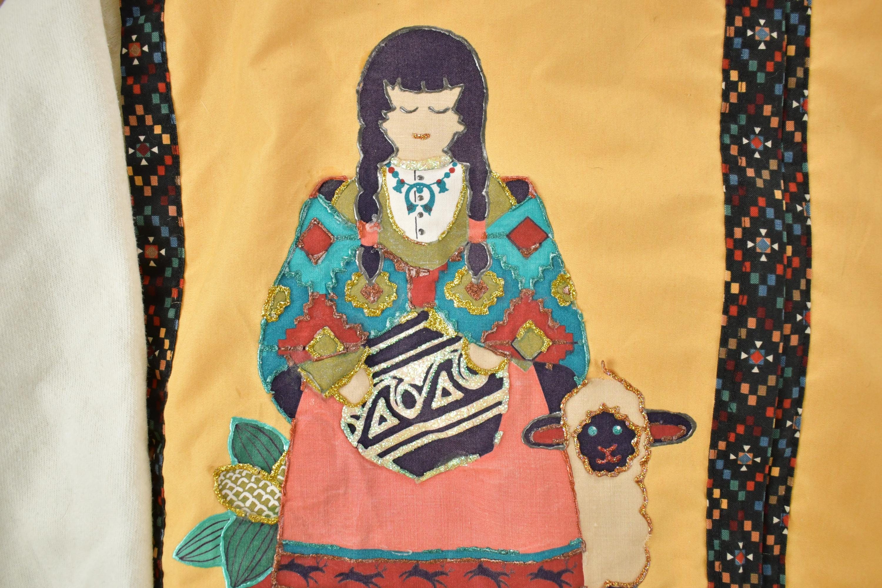 Vintage 1990s Aztec Sheep Button Up Crewneck