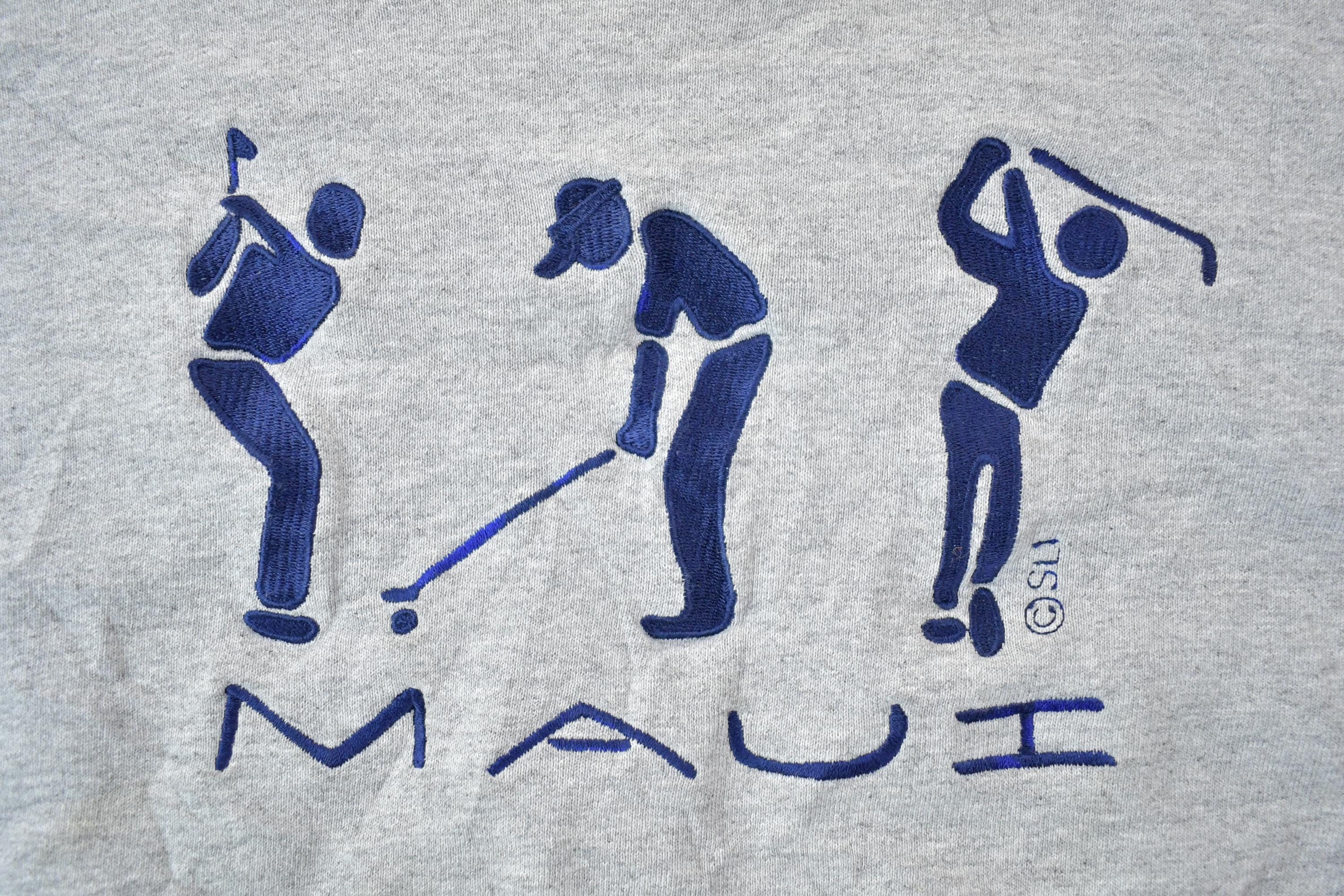 Vintage 1990s Maui Golfing heavy Cotton Crewneck Sweatshirt