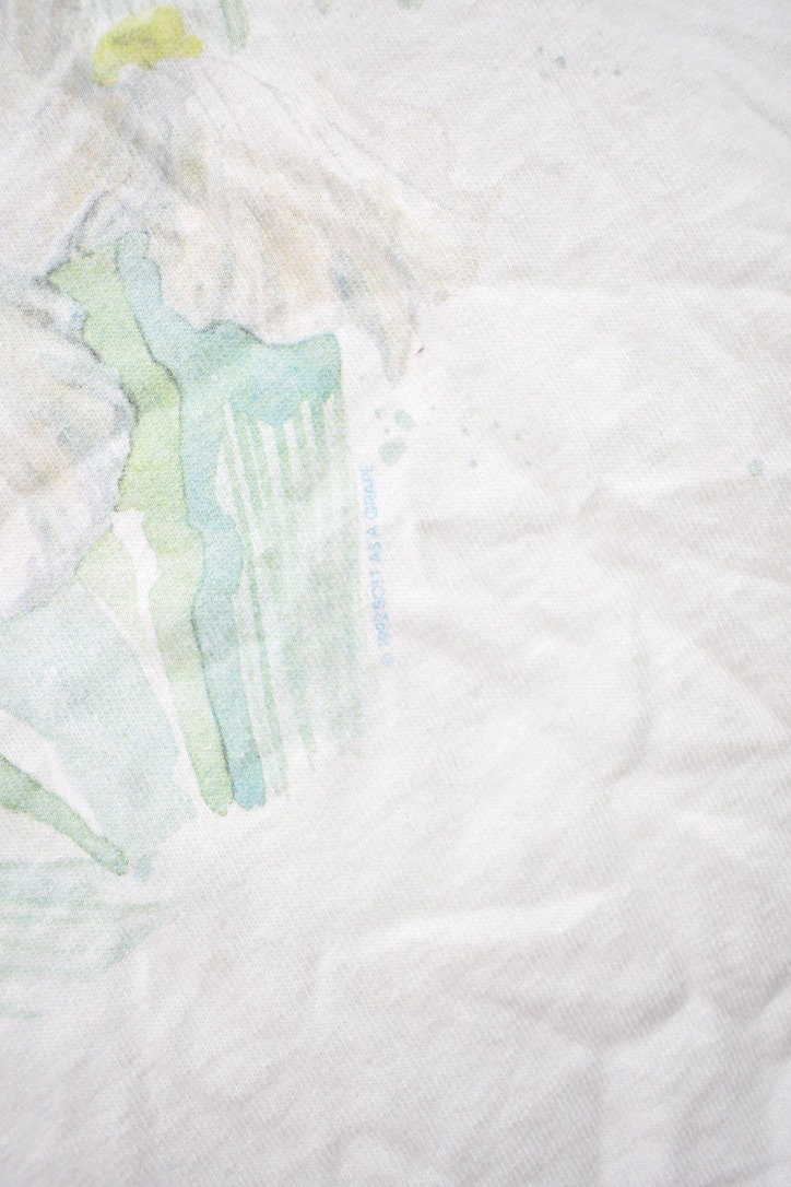 Vintage 1990s Graphic Water Color Flowers T-Shirt