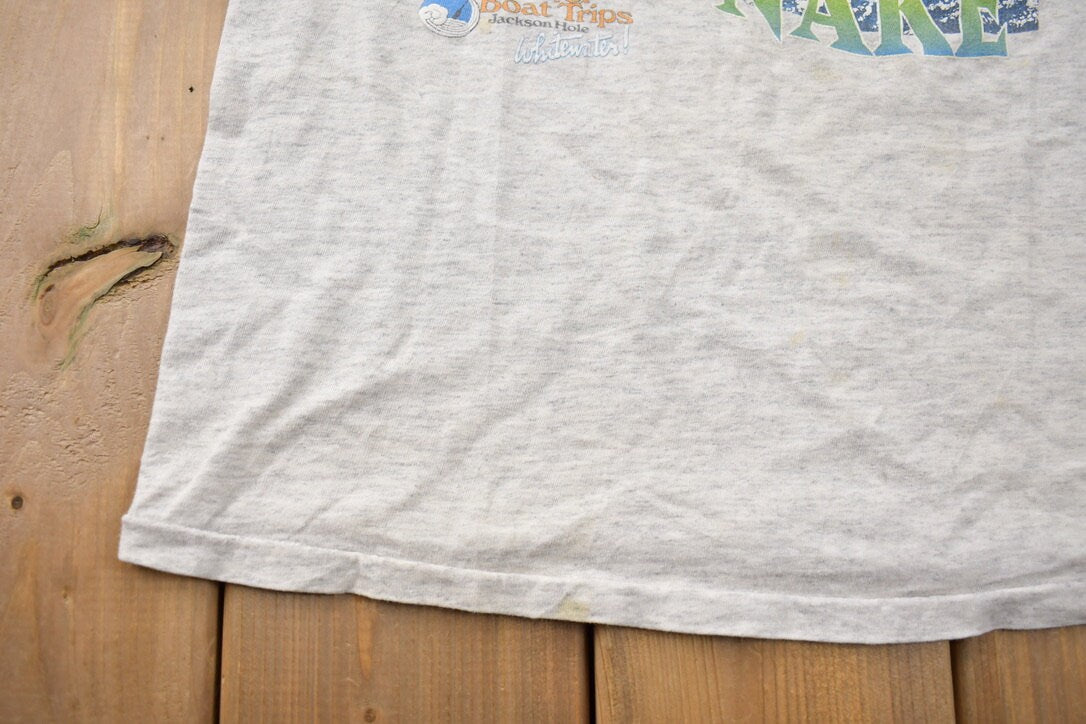 Vintage 1990s I Survived the Snake Mad River Boat Trips Souvenir T Shirt
