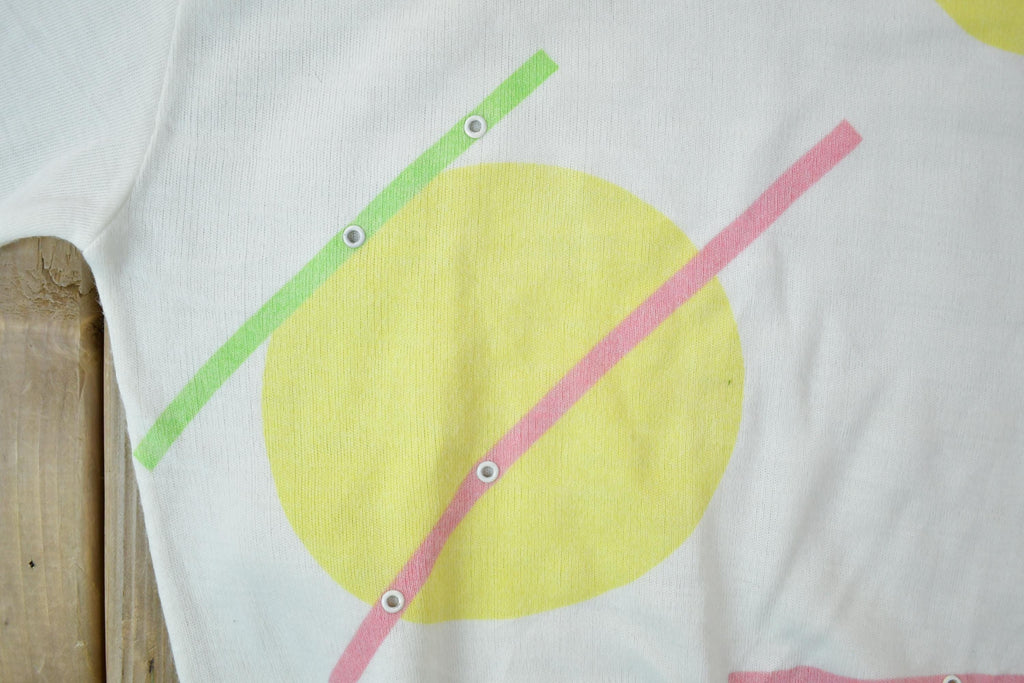Vintage 1990s Fun Circle Pattern Knit Crewneck Sweater