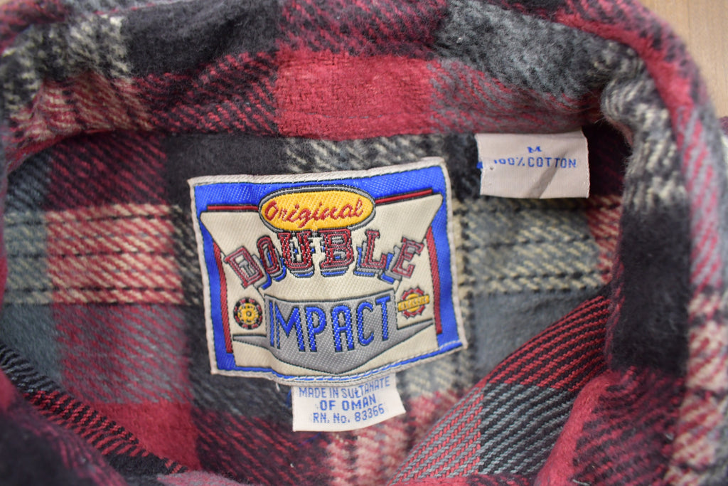 Vintage 1990s Double Impact Plaid Button Up Shirt