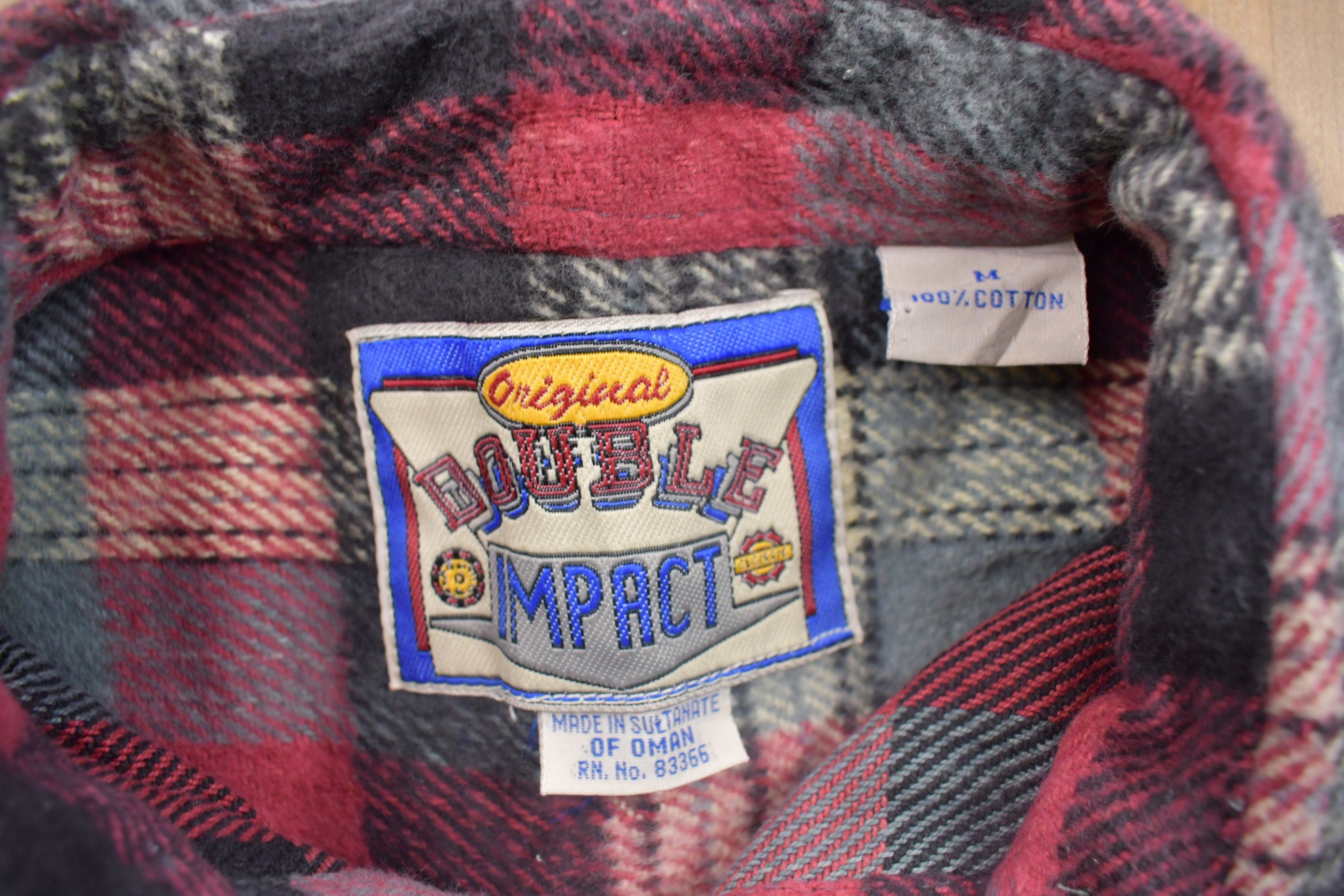 Vintage 1990s Double Impact Plaid Button Up Shirt