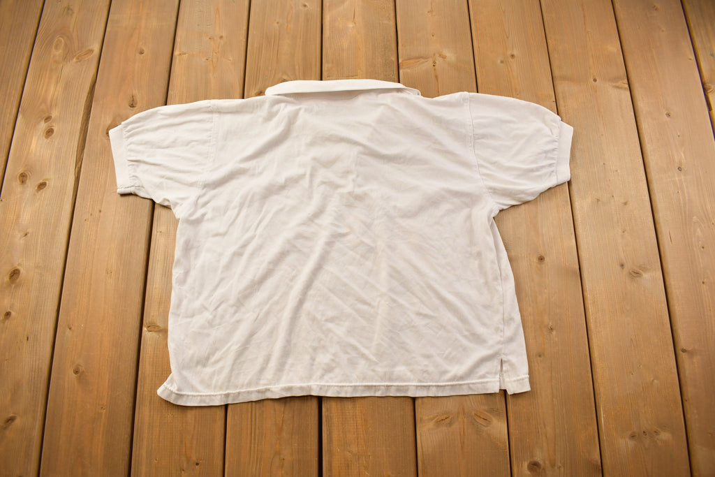Vintage 1990s Cropped USA Athletics Graphic Collard T Shirt