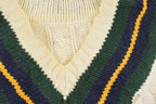 Vintage 1990s Gap Cable Knit V Neck Cricket Sweater Men's Medium