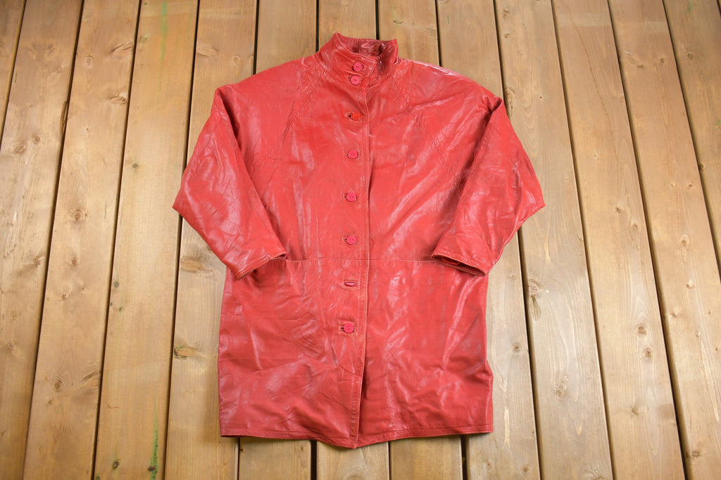 Vintage 1980s Red Leather Jacket